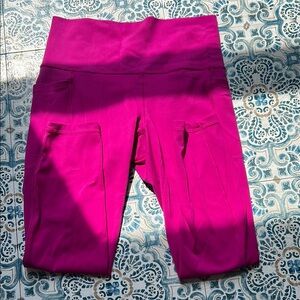 Athleta Pink Leggings High-Rise Stretch